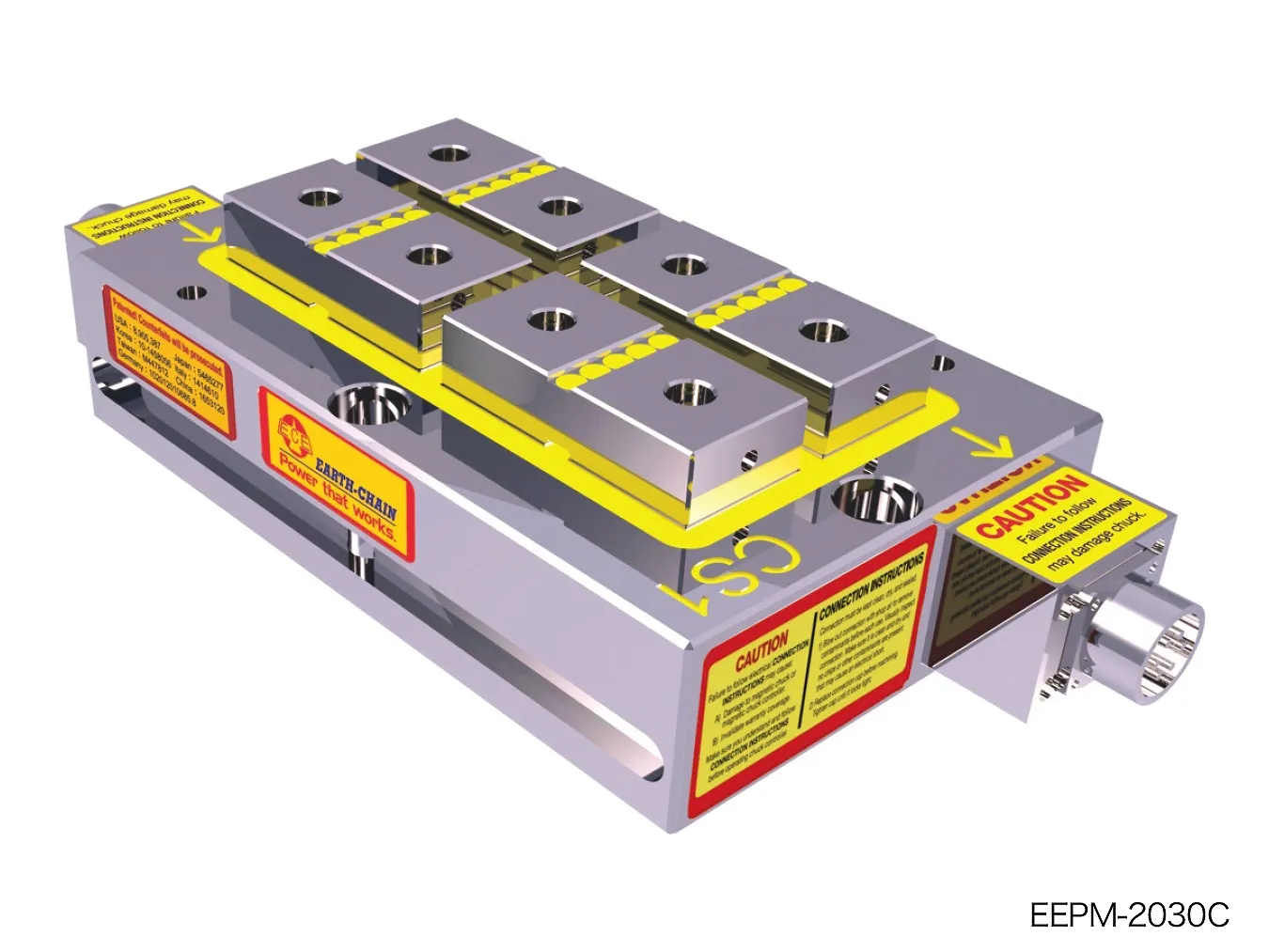 Concatenated type Electro-Permanent Magnetic Chuck(Controller sold separately.)